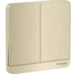 Schneider Electric AvatarOn E8332_GH Cover Plate for Switch 2 Rocker Metal Gold Hairline-picture-2