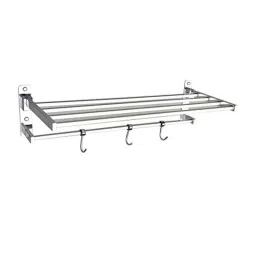 ZAP 24 inch Stainless Steel Chrome Finish Towel Holder with Hooks-image-39