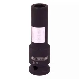 De Neers 12.5mm 1/2 inch Chrome Molybdenum Steel Hex Deep Impact Socket, Size: 5/8 SAE-picture-11
