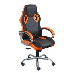 Sunview Conqueror PVC Leather &a; Mesh Black &a; Orange High Back Desk Chair, GS-500-image-17