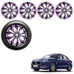 Auto Pearl 4 Pcs 14 inch Black ABS Press Type Hubcap Wheel Cover Set with Retention Ring for Maruti Suzuki SwiftDzire2017-image-99