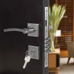 Voltizi Rose Stainless Steel Matt Finish Both Side Key Mortise Door Lock Handle Set with 3 Computer Keys, Curve-BSK-R-image-73