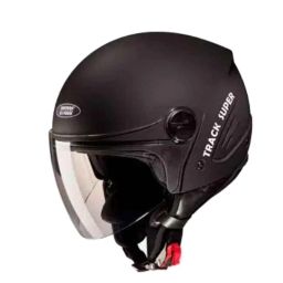 Studds Track Super Expanded Polystyrene Matt Black Open Face Open Face Helmet, Size: Xtra Large-picture-4