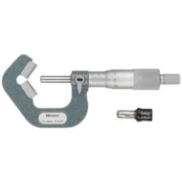 Mitutoyo 25-45mm Ratchet Stop V-Anvil Micrometer for 5 Flutes Cutting Head, 114-122-image-30