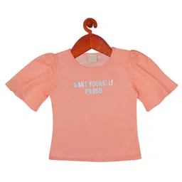 Tiny Girl Orange Typography Printed Top-image-41