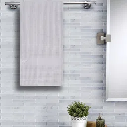 MASPAR Grey Solid 215 GSM Pure Cotton Bath Towel-image-46