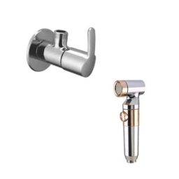 IRIS ZX1034 Health Faucet Handheld Toilet Jet Spray &a; Prime Brass Angle Cock Combo-picture-28