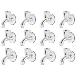 Spazio Stainless Steel Chrome Finish Trio Collection Bib Cock with Foam Flow Water Wall Flange (Pack of 12)-picture-8