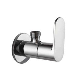 IRIS Opel Brass Chrome Finish Angle Cock Valve for Bathroom &a; Kitchen with Wall Flange-33