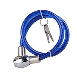 Meenu Arts Cable Lock for Bike, Helmet, Cycle &a; Luggage (Multipurpose Uses) Colour-Blue.-2