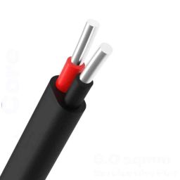 Vishwa 6 Sqmm Two Core Black Flat PVC Insulated Aluminium Cable with Weather Resistant, Length: 91 m-image-22