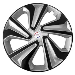 Auto Pearl 4 Pcs 14 inch Polypropylene Silver &a; Black Press Type Car Wheel Cover Set with Retention Ring for Honda Jazz 2009-2014 E , WC14in_Tiago_SilBlk_Jazz2009_14EModel-picture-28