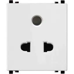 Schneider Electric 10A 2-3 Pin White Universal Socket with Shutter, IN8426U-19