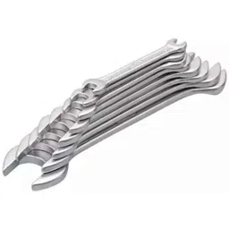 ARO 6x7-16x17mm Silver Mirror Finish Open Ended Spanner Set-picture-20