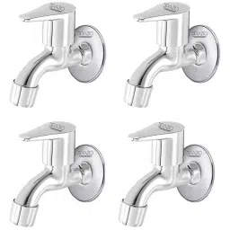 Spazio Stainless Steel Chrome Finish Vignette Collection Bib Cock with Foam Flow Wall Flange (Pack of 4)-picture-38