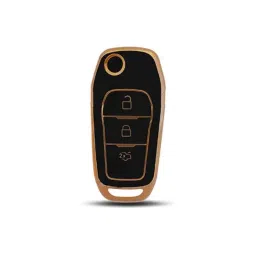 Flymaster Thermoplastic Polyurethane Black TPU Car Key Cover, BLACK-TPURKE-26-image-21