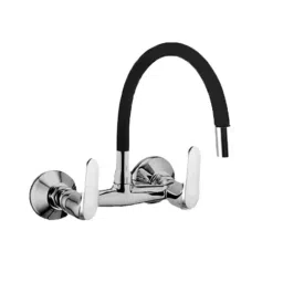 IRIS Opel Brass Chrome Finish Sink Mixer with Black Flexible Swivel Spout, PR149-d-image-48