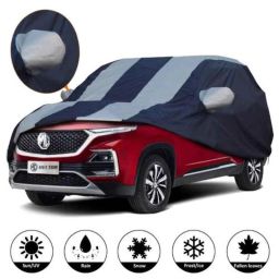 AllExtreme H7005 Blue &a; Silver Custom Fit Car Body Cover with Mirror Pocket for MG Hector-picture-27