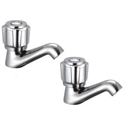 Natraj TC-4001A Brass Chrome Finish Taper Pillar Cock (Pack of 2)-35