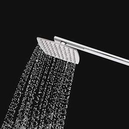 Elegant Casa 4 inch 304 Stainless Steel Hexa Ultra Slim Square Over Head Shower with 12 inch Arm-picture-25