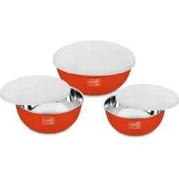 Classic Essentials CE-MSB-3 3 Pcs Stainless Steel White &a; Orange Microwave Safe Mixing Bowl Set (Pack of 2)-image-86