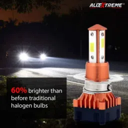 AllExtreme EXH4L2P2 2 Pcs 80W Car LED H4 Headlight Bulb Set for Front Fog Headlamp image 5