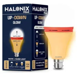 Halonix Prime 10W B22D White &a; Yellow Up Down Glow LED Bulb with 3 Modes-picture-38