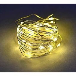 Tucasa 5m Battery Operated Yellow LED Copper Wire String Light, DW-420-20