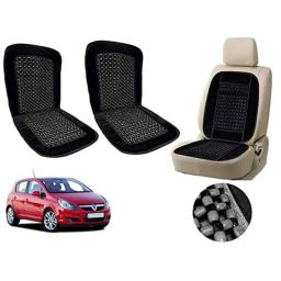 Auto Pearl PU, Velvet &a; Wooden Beads Black Rectangular Seat Cushion for Opel Corsa (Pack of 2 )-image-85