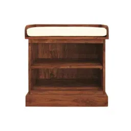 Angel Furniture 60x35x60cm Honey Finish Sheesham Wood Shoe Rack with removable shelf, AF-138H-image-4