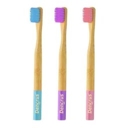 Dencrus Orby Kids Bamboo Brown Ultra Soft Toothbrush with Compostable Handle &a; Eco-Friendly, DENOKBTPLB3 (Pack of 3)-15