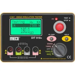 Meco 2.5kV 20Gohm Class B Digital Insulation Tester, DIT 918+-4