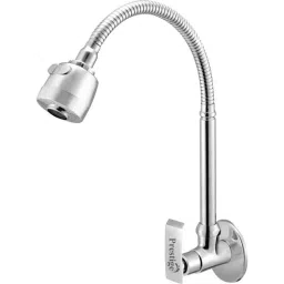 Prestige Qubix Brass Chrome Finish Silver Flexible Sink Cock-image-90