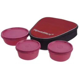 Signoraware Blue 530 ml Double Decker Lunch Box with Bag, 532-picture-2