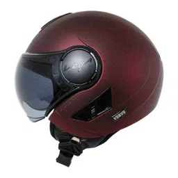 Vega Verve Motorbike Burgundy Open Face Helmet, Size: S-picture-43