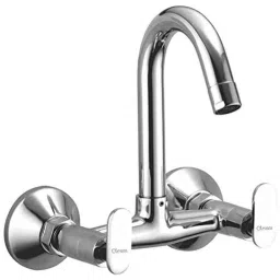 Oleanna Metro Brass Silver Chrome Finish Sink Mixer with Swivel Casted Spout-image-22