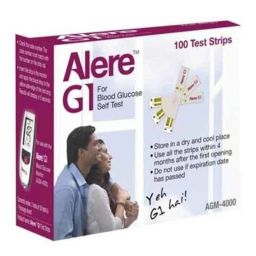 Alere 100 Pcs AGM-4000 G1 Blood Glucose Testing Strip Set-15