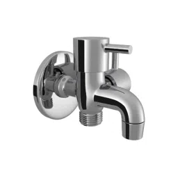 RN 1/2 inch Brass Ingot Nickel &a; Chrome Plated Flow 2 Way Bib Cock with Wall Flange-image-11