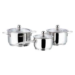 Vinod Tuscany 3 Pcs Stainless Steel Induction Friendly Casserole Set with Glass Lid, 3TYC (Pack of 3)-image-27