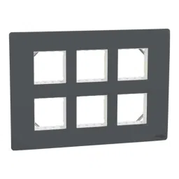 Schneider Electric Miluz ZeTa Polycarbonate 12 Module Anthracite Cover Frame, MZCP12M_AN-21
