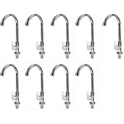 Spazio Oreo Stainless Steel Chrome Finish Swan Neck Basin Tap With Flange (Pack of 9)-picture-13