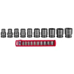 EMTOP 10 Pcs 1/2 inch Impact Socket Set, EMSS12101-11