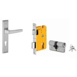 Dorset HL Series Atina 70mm Stainless Steel Patina Finish Door Handle Lock Set with Both Side Key Cylinder (Pack of 4)-picture-28