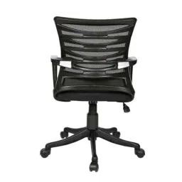 Regent Zig Zag Net &a; Metal Black Mesh Chair with Modle Handle (Pack of 2) image 4