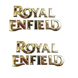 Meenu Arts World (Generic) Tank Monogram for All Royal Enfield (Emblem) Gold-41