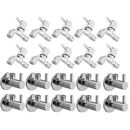 Zesta Turbo 20 Pcs Stainless Steel Chrome Finish Bib Cock &a; Angle Cock Set with Wall Flange-picture-8