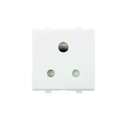 Anchor Penta Modular 6A 3 Pin 2 Module White Round Socket without Shutter, 65208 (Pack of 10)-image-81