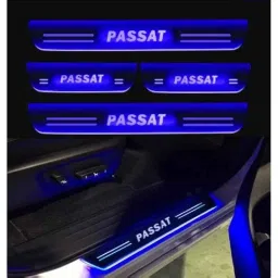 SureStrive 4 Pcs Acrylic Car Side Footstep Set with Blue LED Door Sill Scuff Plate for Volkswagen Passat All Model-image-79