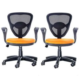 Regent Safire Net &a; Metal Black &a; Orange Crape Chair with XW Handle (Pack of 2)-95