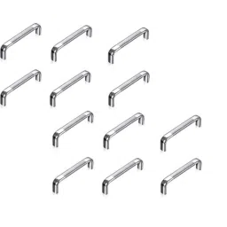 Implemental 8 inch Silver Stainless Steel Oval D Shape Drawer Handle (Pack of 12)-image-18